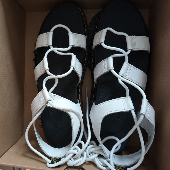 NARTILLA DR MARTENS WOMEN'S LEATHER GLADIATOR SANDALS - Picture 4 of 6